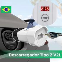 Adaptador Descarregador V2L Tipo 2 16A Para BYD Chery Geely Renault Brasil Tipo 2 EVqiaoyi