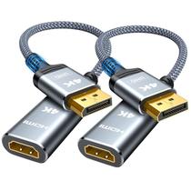 Adaptador DisplayPort para HDMI Highwings 4K, pacote com 2