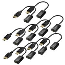 Adaptador DisplayPort para HDMI Moread 4K, pacote com 10 - preto