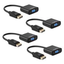 Adaptador DisplayPort para VGA Ankey, banhado a ouro, pacote com 4