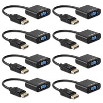 Adaptador DisplayPort para VGA Ankey banhado a ouro, pacote com 8