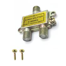Adaptador Divisor Antena Sinal Televisão Net 2 Saídas Para Cabo Coaxial 1X2 900 Mhz VHF UHF Brasfort