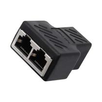 Adaptador Divisor Dual LAN RJ45 USB 1 Para 2 Conector De Rede Para Cabo Ethernet Cat5 5e 6 7