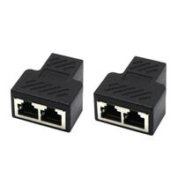 Adaptador divisor Ethernet RJ45 1 a 2 para dois PCs
