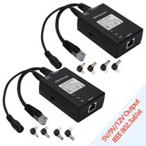 Adaptador divisor PoE ANVISION, pacote com 2 unidades, 5V/9V/12V para câmera IP