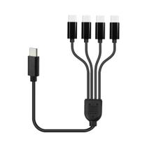 Adaptador Divisor USB C Para Micro USB Tipo C De 20cm, Cabo De Carregamento 5V Com 4 Portas