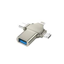 Adaptador do otg 3 em 1 Usb 3.0 para " type-c "tipo c, micro usb e lightning