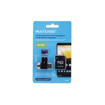 Adaptador Dual para Celular e USB com SD 64gb Classe 10