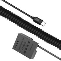Adaptador Dummy PD CP-W126 FujiFilm NP-W126 Espiral USB-C