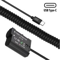 Adaptador Dummy PD EP-5B Bateria Nikon EN-EL15 Espiral com Conector USB-C