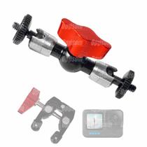 Adaptador Dupla Ballhead 1/4" Greika Magic Arm 10cm Para Monitor E Acessórios