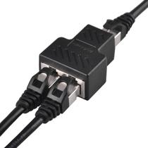 Adaptador Duplicador Cabo De Rede RJ45 Ethernet Splitter Divisor Y Blindado - Chroma Tech