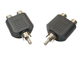 Adaptador Duplicador Rca Macho Fêmea Conector Áudio ( Par )
