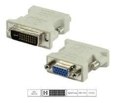 Adaptador DVI 24+5 Macho para VGA 15 Pinos Fêmea Lelong
