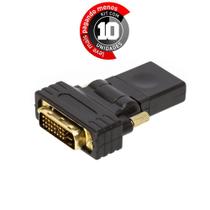 Adaptador Dvi-D Macho Para Hdmi Fêmea Rotativo - Kit Com 10 Adaptador Dvi-D Macho Para Hdmi Fêmea Rotativo - Kit Com 10