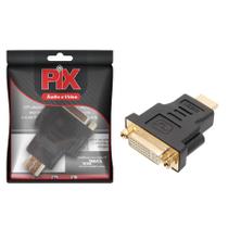 Adaptador Dvi Pix 24+5 Fêmea X Hdmi Macho Banhado a Ouro