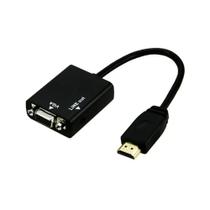 Adaptador e Conversor HDMI para VGA com saída P2 de áudio