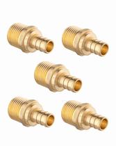Adaptador EFIELD Barb Crimp PEX 3/4 x 3/4 NPT macho com rosca