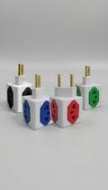 Adaptador Elétrico Cubo 4 Saídas 10A Cores Sortidas