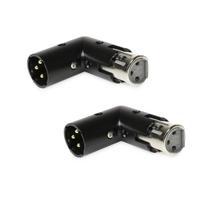 Adaptador Eletrônico Milestock 3 Pinos XLR Ajustável 90 - Kit com 2 Unidades Adaptador Eletrônico Milestock 3 Pinos XLR Ajustável 90 - Kit com 2 Unidades
