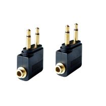 Adaptador eletrônico Posdou Dual 3,5 mm para fone de ouvido de avião