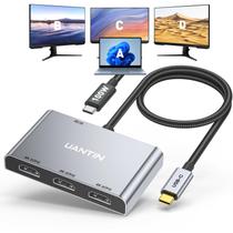 Adaptador Eletrônico UANTIN USB C para 3 HDMI 4K 60Hz PD 100W Adaptador Eletrônico UANTIN USB C para 3 HDMI 4K 60Hz PD 100W