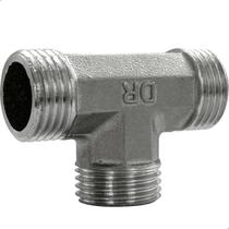 Adaptador Em Metal Conector T Para Torneira Monocomando Conexão Junção União Tê Derivador Hidraulico Rosca ½ Polegada Macho BSP