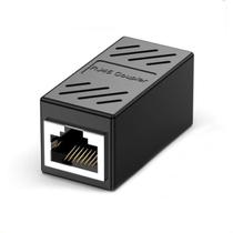 Adaptador Emenda Rj45 Extensor Cat5 Cat6 Cat7 Rede Ethernet Conector Blindado