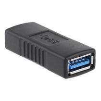 Adaptador Emenda USB 3.0 Fêmea X Fêmea Alongar Cabo Prolongador Junção