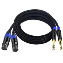 Adaptador estéreo XLR para 1/4 TRS Seefeful XLR fêmea para 1/4