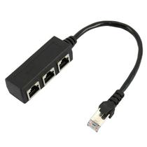 Adaptador Ethernet RJ45 - 1 Macho para 3 Fêmeas