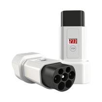 Adaptador EV Tipo 2 Para Tomada Schuko, Conversor 220V, Plugue Masculino Para Estações De