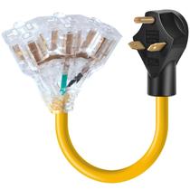 Adaptador EXCELFU 30A RV Plug para 110V com 3 tomadas, cabo de 2 pés