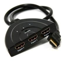 Adaptador Extensor Switch Hub Divisor Hdmi 3 Portas Saídas