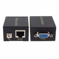 Adaptador Extensor Vga Par Lan Cat5 Cat6 Rj45 Rede 60M 1080P Adaptador Extensor Vga Par Lan Cat5 Cat6 Rj45 Rede 60M 1080P