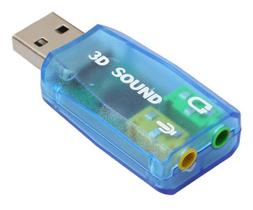 Adaptador Externo De Som Virtual 5.1 Usb Placa De Som Play 3