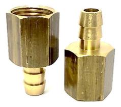 Adaptador Fogão Bico 1/2 Femea X 3/8 Bm Latão Dourado