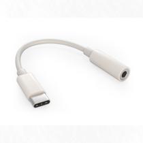 Adaptador fone de ouvido Android Samsung Motorola Xiaomi USB-C para P2 3.5mm branco - COMESP