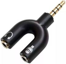 Adaptador fone headset microfone lapela - p2 x p3 áudio