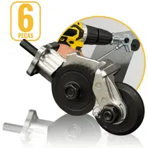 Adaptador Furadeira Cortador Chapa Extensor 1/4 Para Corte De Metal Chapa Serra Lugatools