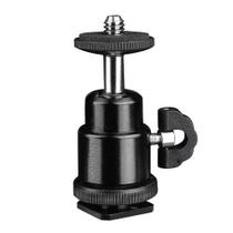 Adaptador Giratório Ball Head com Encaixe Sapata e 1/4 Polegadas Adaptador Giratório Ball Head com Encaixe Sapata e 1/4 Polegadas