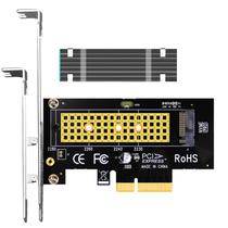 Adaptador GLOTRENDS PA09-HS M.2 NVMe para PCIe 4.0 X4 com dissipador de calor Adaptador GLOTRENDS PA09-HS M.2 NVMe para PCIe 4.0 X4 com dissipador de calor