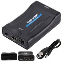 Adaptador HD SCART para HDMI Conversor sofisticado de áudio e vídeo