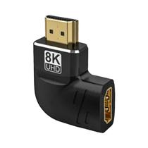 Adaptador HDMI 2.1 8K - Conversor de Ângulo Reto Macho para Fêmea