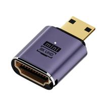 Adaptador HDMI De Ângulo Reto De 90 270 Graus Conversor Macho Para Fêmea 8K HD Mini Micro HDMI