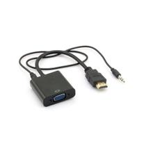 Adaptador HDMI (M) x VGA (F) HDB15 + Audio P2 - F3