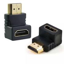 Adaptador Hdmi Macho X Hdmi Fêmea 90º Preto