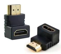 Adaptador HDMI Macho x hdmi Fêmea L-90o