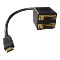 Adaptador Hdmi Para Dvi Duplo Conexão Em Dois Monitores