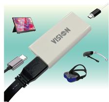 Adaptador HDMI para USB C VISIONHMD 4K @60Hz para óculos AR e monitor Adaptador HDMI para USB C VISIONHMD 4K @60Hz para óculos AR e monitor
